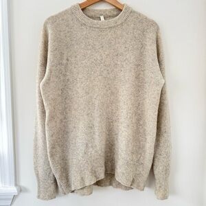 Aritzia Babaton Thurlow Merino Wool Yak Blend Heather Gray Sweater